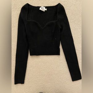 COPY - Princess Polly: black long sleeve crop top